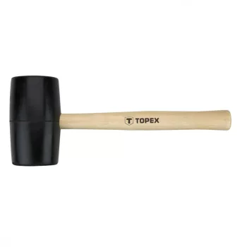   TOPEX Ciocan de cauciuc 63mm/680g, mâner din lemn dur (02A345)