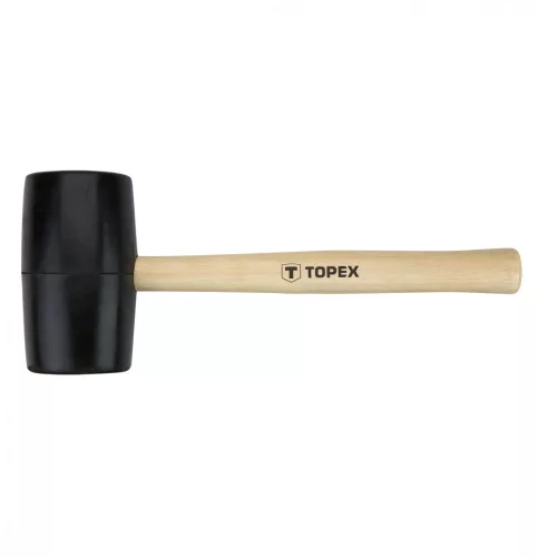 TOPEX Ciocan de cauciuc 63mm/680g, mâner din lemn dur (02A345)