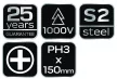 NEO Șurubelniță izolat, 1000V, PH3 x 150mm (04-075)