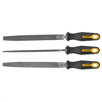   TOPEX Set de fișe 3 piese (plat, semicircular, rotund), 200mm (06A230)