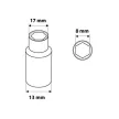 NEO Cheie tubulară 8mm, 3/8", cu 6 fețe (08-168)