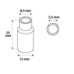 NEO Cheie tubulară 5.5mm, 1/4", hexagonală, SUPERLOCK (08-223)