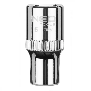   NEO Cheie tubulară 6mm, 1/4", cu 6 laturi, SUPERLOCK (08-224)