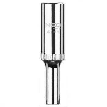   NEO Cheie tubulară 4mm, 1/4", lungă, hexagonală, SUPERLOCK (08-235)