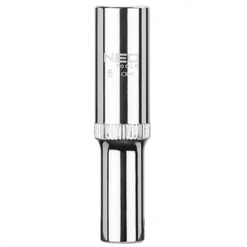   NEO Cheie tubulară 6mm, 1/4", lungă, cu 6 laturi, SUPERLOCK (08-239)