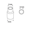 NEO Cheie tubulară 4.5mm, 1/4", hexagonală (08-443)