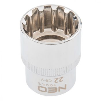 Cheie cu tub NEO 22mm, 1/2", SPLINE (08-594)