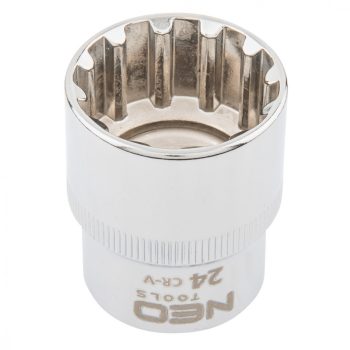 Cheie cu tub NEO 24mm, 1/2", SPLINE (08-596)