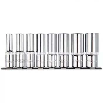 NEO Set de chei 8 bucăți 1/2" SPLINE lungi (08-650)