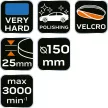 NEO Discuri de polizat, 150 x 150mm x 25mm, extra dure (08-979)