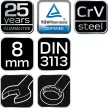 NEO Cheie combinata 8x120mm, CrV, DIN3113 (09-708)