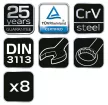 NEO Cheie combinata set, scurt, 8-19mm, 8buc (09-791)