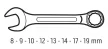 NEO Cheie combinata set, scurt, 8-19mm, 8buc (09-791)