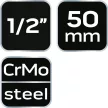 NEO Prelungitor pentru chei cu impact 1/2" 50mm (10-250)