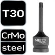 NEO Bit torsional pentru șurubelnițe cu impact 1/2" T30 (10-258)
