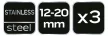 NEO Clema de furtun 12-20/9mm, W4, 3 buc (11-402)