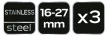 NEO Clema de furtun 16-27/9mm, W4, 3 buc (11-403)