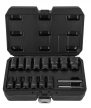NEO Set de extractoare pentru șuruburi deteriorate, 16 piese 1/2”: 8, 10, 11, 12, 13, 14, 15, 16, 17, 19, 21, 22, 24, 27mm (11-920)