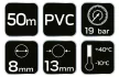 NEO Țeavă pneumatică 8x13mm, 50m, 19 bar (12-079)