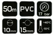 NEO Țeavă pneumatică 10x15mm, 50m, 17 bar (12-080)