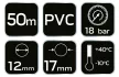 NEO Țeavă pneumatică 12x17mm, 50m, 13 bar (12-081)