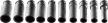 NEO Set chei tubulare pentru scule electrice 1/2" 10 buc lungi 10-24mm CR-MO (12-107)