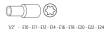NEO Set chei tubulare pentru scule electrice 1/2" 9 buc lungi TORxE10-24 CR-MO (12-110)