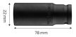 Cheie mecanică lungă cu tub NEO 1/2", 22mm, Cr-Mo (12-322)