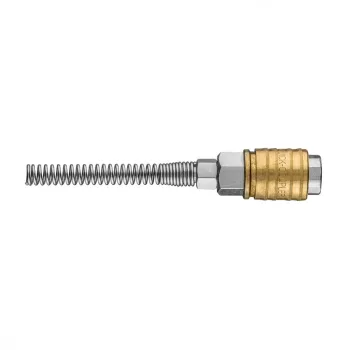   NEO Conector pneumatic rapid 4x6mm cu ieșire pentru furtun, cu arc de protecție (12-600)