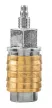 NEO Conector pneumatic rapid 4x6mm cu ieșire pentru furtun, cu arc de protecție (12-600)