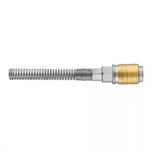 NEO Conector pneumatic rapid 6x8mm cu ieșire pentru furtun, cu arc de protecție (12-601)