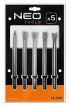 NEO Set de tije pentru daltă pneumatică, 5 bucăți (14-029)