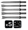 NEO Set de tije pentru daltă pneumatică, 5 bucăți (14-029)
