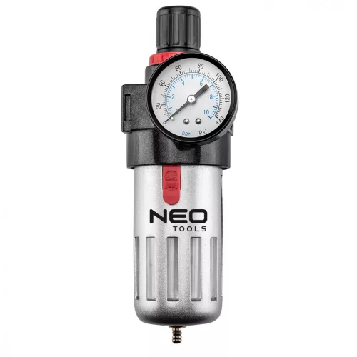 NEO Filtru deshidratator 1/2", cu regulator de presiune, metal (14-732)