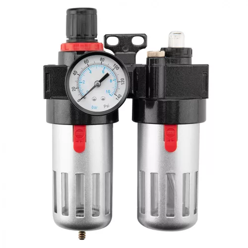 NEO Filtru deshidratator 1/2" cu regulator de presiune și lubrifiant (metal) (14-734)