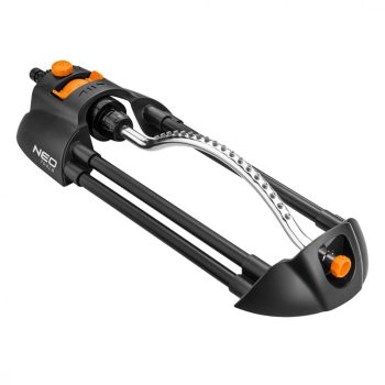   NEO Sprinkler pătrățos, înclinat, pentru irigare, 266 m2, 8 duze, structură metalică, ajustare a forței jetului (15-771)