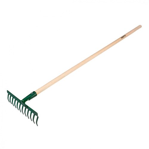 VERTO Greblă, 12 dinți, cu mâner de lemn (15G056)