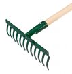 VERTO Greblă, 12 dinți, cu mâner de lemn (15G056)