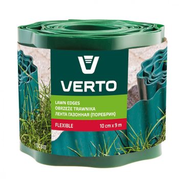   VERTO Bordură pentru paturi de flori 10 cm, 9m, verde (15G510)