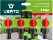 VERTO Distribuitor de apă, 4 ieșiri, cu conectare la robinet, închis (15G761)