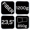 NEO Topor 1200g, cap 850g, mâner din fibră de sticlă 23.5" (27-032)
