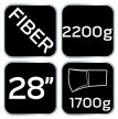 NEO Topor pentru tăiere 2200g, cap 1700g, mâner din fibră de sticlă 28" (27-033)