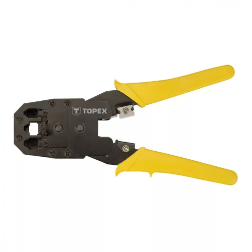 TOPEX Crimpator, clește pentru capete de cablu 4P 6P 8P (32D409)