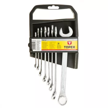 TOPEX Set Chei Stea cu două capete 6-19mm, 8buc (35D374)
