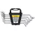 TOPEX Set de chei inelare 6buc, 6-17MM CrV (35D855)