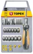 TOPEX Set de șurubelnițe 34buc, cu manivelă (39D356)