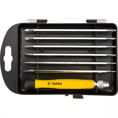 TOPEX Set de șurubelnițe de precizie pentru instrumentari 7 piese (39D551)