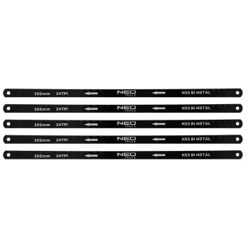   NEO SET DE LAME FERĂSTRĂU METALIC 300x12,5MM, 5buc, HSS Bimetal (43-355)