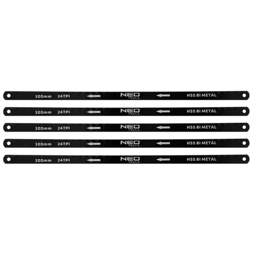 NEO SET DE LAME FERĂSTRĂU METALIC 300x12,5MM, 5buc, HSS Bimetal (43-355)