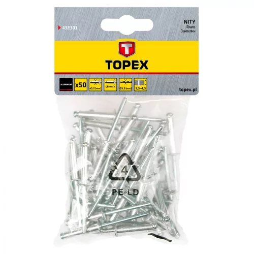 TOPEX Pop-rivet 3.2X8 50 pcs. (43E301)